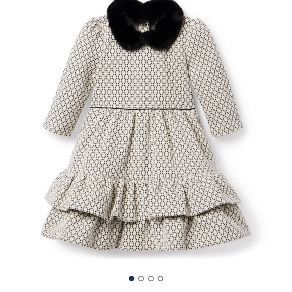 Janie and jack Ge faux fur collared dress - Picture 2 of 2